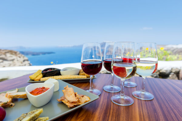 Tasting greek wine
